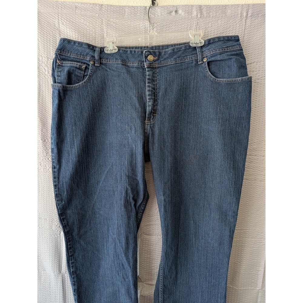 Riders by Lee Womens Plus 26W M Dark Wash Straight Leg Denim Jeans Blue